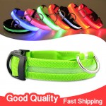 Nylon Pet LED Dog Collar Night Safety LED Flashing Glow LED Pet Supplies Dog Cat Collar Small Dogs Collars 