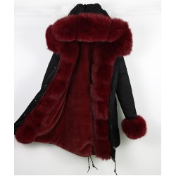 OFTBUY 2017 long Camouflage winter jacket coat women outwear warm thick parka natural real fox fur collar coat hooded ukraine