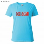 OHBOY Printing  Women T-shirt Tops New Fashion Summer Style Tees T shirts Woman Harajuku White Woman Clothing