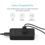 ORICO DCV-4U Recommend EU Plug 20W 4 Port USB Charger with Smart Super Charging Technology for Your Phone, Tablet and More