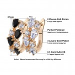 ORSA JEWELS Luxury 4 Pieces 0.3ct Charming Clear Cubic Zirconia Stud Earrings Gold-Color for Party Fashion Women Jewelry OME18