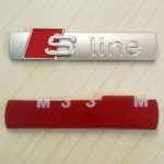 OTOKIT 3D Metal Car S line Sticker Cover for Audi Sline Logo A3 A4 A5 A6 Q3 Q5 Q7 B7 B8 C5 S6 Auto Car Decal Accessories Styling