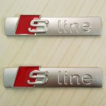 OTOKIT 3D Metal Car S line Sticker Cover for Audi Sline Logo A3 A4 A5 A6 Q3 Q5 Q7 B7 B8 C5 S6 Auto Car Decal Accessories Styling