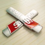 OTOKIT 3D Metal Car S line Sticker Cover for Audi Sline Logo A3 A4 A5 A6 Q3 Q5 Q7 B7 B8 C5 S6 Auto Car Decal Accessories Styling