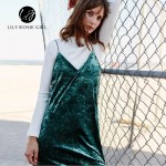 Off Shoulder Crushed Velvet Slip Dress Women Backless Autumn Winter V Neck Sexy Party Strap Mini Dresses Girls Evening Vestidos