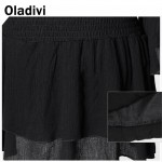 Oladivi 5XL Plus Size Women Chiffon Dresses 2017 Summer Off Shoulder Lantern Sleeve Elastic Slim Waist Pleated Short Mini Dress