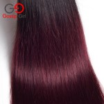 Ombre Brazilian Hair Straight 1B 99J/Burgundy Brazilian Hair 3 Bundles Brazilian Hair Weave Bundles Two Tone Human Hair Weave