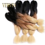 Ombre synthetic Jumbo Braiding Hair 24inch 100g/piece Synthetic three Tone High Temperature Fiber Jumbo Braid Hair extensions