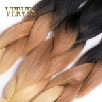 Ombre synthetic Jumbo Braiding Hair 24inch 100g/piece Synthetic three Tone High Temperature Fiber Jumbo Braid Hair extensions