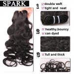 One Piece 7A Ombre Brazilian Virgin Hair Natural Wave Cheap Water Wave Human Hair Extensions Afro Kinky Curly Spark L Hair