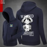One Piece Luffy Hoodies Monkey.D.Luffy Wanted Printed Mens Fleece Hooded Sweatshirts 2017 New Free Shipping
