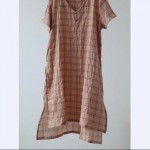 Original Pleated Cotton Linen Dress Loose Vestidos 2018 Short Sleeve Women Casual Plaid Dresses V-neck Irregular Summer Dress