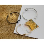 Original design very simple about pure copper casting love knot knot open metal bangle bracelet love bracelet