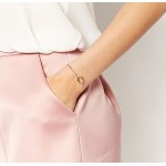 Original design very simple about pure copper casting love knot knot open metal bangle bracelet love bracelet