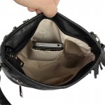 Osmond Women Shoulder Bags Ladies Skull Studs Punk Rivet PU Leather Goth Zipper Tassels Vintage Style Coressbaby Messenger Bag
