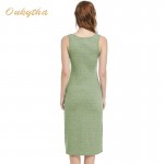 Oukytha 2017 Summer Style Long Dress Sexy Casual Women Vset Sleeveless Maxi Dress korea Fashion bodycon dress 3 Colors Q15210