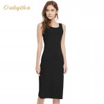 Oukytha 2017 Summer Style Long Dress Sexy Casual Women Vset Sleeveless Maxi Dress korea Fashion bodycon dress 3 Colors Q15210