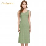 Oukytha 2017 Summer Style Long Dress Sexy Casual Women Vset Sleeveless Maxi Dress korea Fashion bodycon dress 3 Colors Q15210