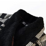 Outline Original Brand Black Plaid Coat Raglan Long Sleeve Wool Jacket Loose Elegant Trench Women Woolen Winter Coat L154Y012