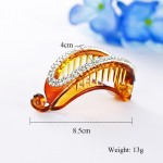 Oval Hair Claws Hair Accessories for Women Simple Hair Grip Arched Hair Clips Girls Ponytail Clamp Black/Brown HC396