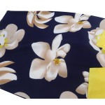 Oxiuly Women Faux Two Pieces Elegant Floral Print Patchwork Three Quarter Sleeve Work Office Wear Bodycon Sheath Pencil Dress