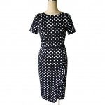 Oxiuly Women's Elegant Dot Tunic Short Sleeve Wear to Work Business Office Casual Sheath Bodycon Stretch Fitted Pencil Dress Oxiuly Women's Elegant Dot Tunic Short Sleeve Wear to Work Business Office Casual Sheath Bodycon Stretch Fitted Pencil Dress