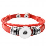 P00646 Wholesale Snap Button Bracelet&Bangles 10 color High quality leather Bracelets For Women 18mm Rivca Snap Button Jewelry