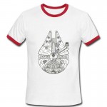 PH Design Millennium Falcon Men T Shirts 2016 Fashion Star Wars T-shirts Man Modal Short Sleeve Summer Clothing Tshirts Tees