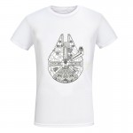 PH Design Millennium Falcon Men T Shirts 2016 Fashion Star Wars T-shirts Man Modal Short Sleeve Summer Clothing Tshirts Tees