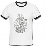 PH Design Millennium Falcon Men T Shirts 2016 Fashion Star Wars T-shirts Man Modal Short Sleeve Summer Clothing Tshirts Tees