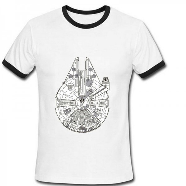 PH Design Millennium Falcon Men T Shirts 2016 Fashion Star Wars T-shirts Man Modal Short Sleeve Summer Clothing Tshirts Tees