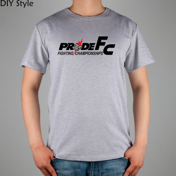 PRIDE FC MMA mixed martial fighting championships men T-shirt cotton Lycra top t shirt for men summer