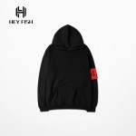 PROVERGOD Europe Autumn Mens Solid Pullover Hoodies Street Hip Hop Long Sleeve Hoody Sweatshirt Arm Warmers wear