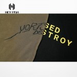 PROVERGOD Pre Sale Original Design Hip Hop Patchwork Long Sleeve Pullover Hoodies Irregular Patchwork Letter Pullover Sweatshirt
