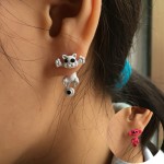 Pameng 12 style Fashion Colourful bijoux 3D Black eye Cute Small Cat Stud Earrings For Girl  Jewelry brincos