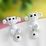 Pameng 12 style Fashion Colourful bijoux 3D Black eye Cute Small Cat Stud Earrings For Girl  Jewelry brincos