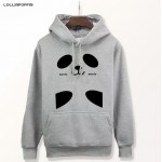 Panda Hoodies Men & Women Unisex Hooded Fleece Pullovers New 2017 Cute Kawaii Hoodie Free Shipping