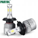 Partol S2 H4 COB LED Headlight 72W 8000LM Hi-Lo Beam Car LED Headlights Bulb Head Lamp Fog Light 12V Auto Accessories Parts
