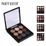 Party Queen New 9 Artist Shadow Palette Shimmer Matte Pigment Earth Color Eye Shadow Kit Naked Makeup Smooth Glitter Eyeshadow