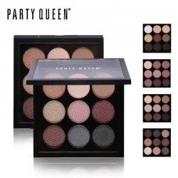 Party Queen New 9 Artist Shadow Palette Shimmer Matte Pigment Earth Color Eye Shadow Kit Naked Makeup Smooth Glitter Eyeshadow