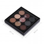 Party Queen New 9 Artist Shadow Palette Shimmer Matte Pigment Earth Color Eye Shadow Kit Naked Makeup Smooth Glitter Eyeshadow