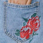 Personalized Embroidery Rose Shorts Women 2017 Summer High Waist Denim Shorts Slim Pantalones Cortos Mujer Plus Size Short Femme