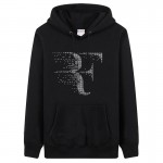 Personalized Roger Federer 2017 Mens Hoodie&Sweartshirt O-neck Black Big Size Womens Fashion Winter Jackets RF Logo Print Hoodie