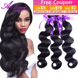 Peruvian Body Wave Virgin Hair 3pcs Lot #1B Unprocessed Human Hair Weaves Alidoremi Hair Cheap Peruvian Virgin Hair Body Wave