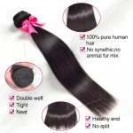 Peruvian Virgin Hair Straight 4 Bundle Deals Peruvian Straight Virgin Hair Bundles 7A Unprocessed Peruvian Hair Human Hair Weave