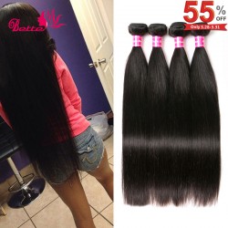 Peruvian Virgin Hair Straight 4 Bundles 8A Peruvian Straight Virgin Hair Weave 100% Human Hair Extensions Straight Peruvian Hair