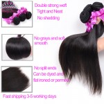 Peruvian Virgin Hair Straight 4 Bundles Deal Unprocessed Virgin Peruvian Straight Virgin Hair Human Hair Bundles 