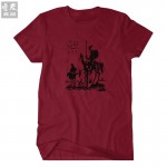 Picasso art painting men short-sleeve t shirt 100% cotton tee tshirt funny Don Quixote knight top women homme