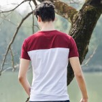 Pioneer Camp 100% cotton male t-shirt youth hit color short sleeve T-shirt mens t shirts fashion 2017 print t shirt 677001