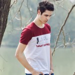 Pioneer Camp 100% cotton male t-shirt youth hit color short sleeve T-shirt mens t shirts fashion 2017 print t shirt 677001